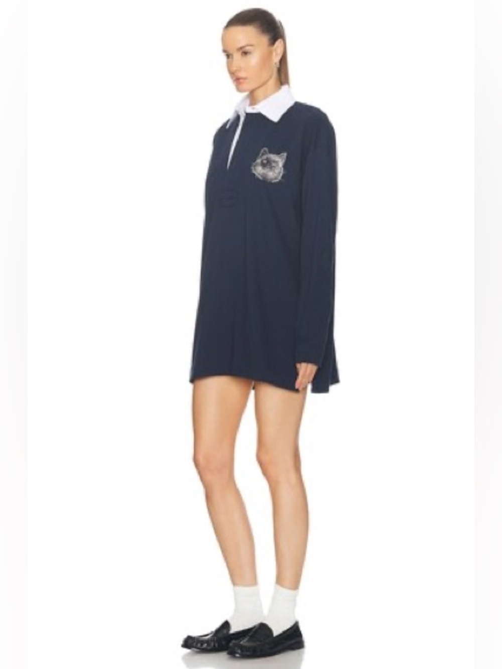 Stella McCartney Cat Oversized Rugby Polo Shirt Dress - Picture 4 of 12